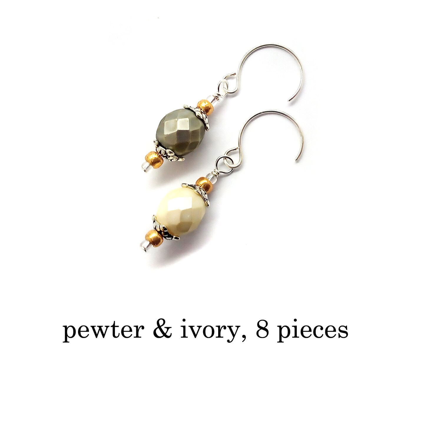 Elegant Miniature Christmas Tree Ornaments, 8 pcs, Adorabilities