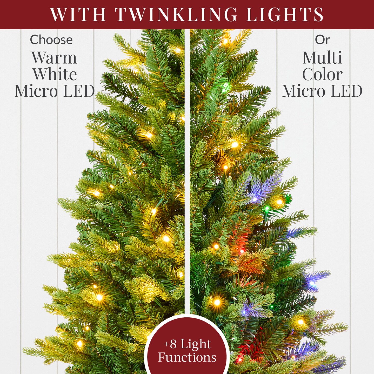 Best Choice Products Pre-Lit Potted Flocked Christmas Tree, Realistic Artificial D&#xE9;cor, w/ Twinkling White &#x26; Multi LEDs