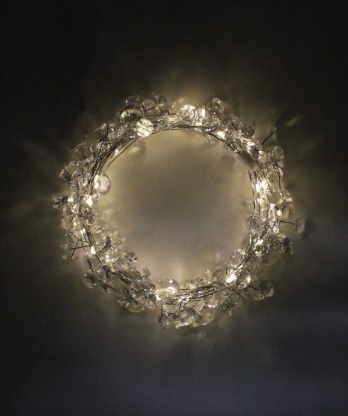 Whimsical 40 LED Crystal Fairy Lights — 97 Gem Stones, Battery Powered