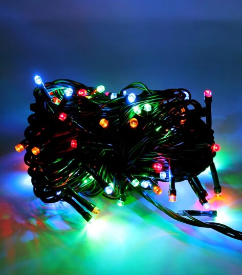 100 LED Mini String Lights with Green Wire — Perfect for Plants & Outdoor Decor