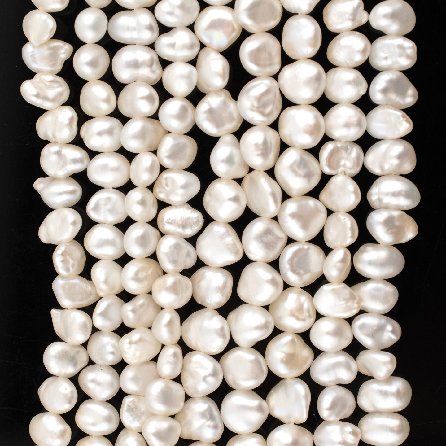 The Bead Chest White Nugget Vintage Japanese Pearl Beads: Unique 4-6mm Rice Shape for Elegant Jewelry Crafts