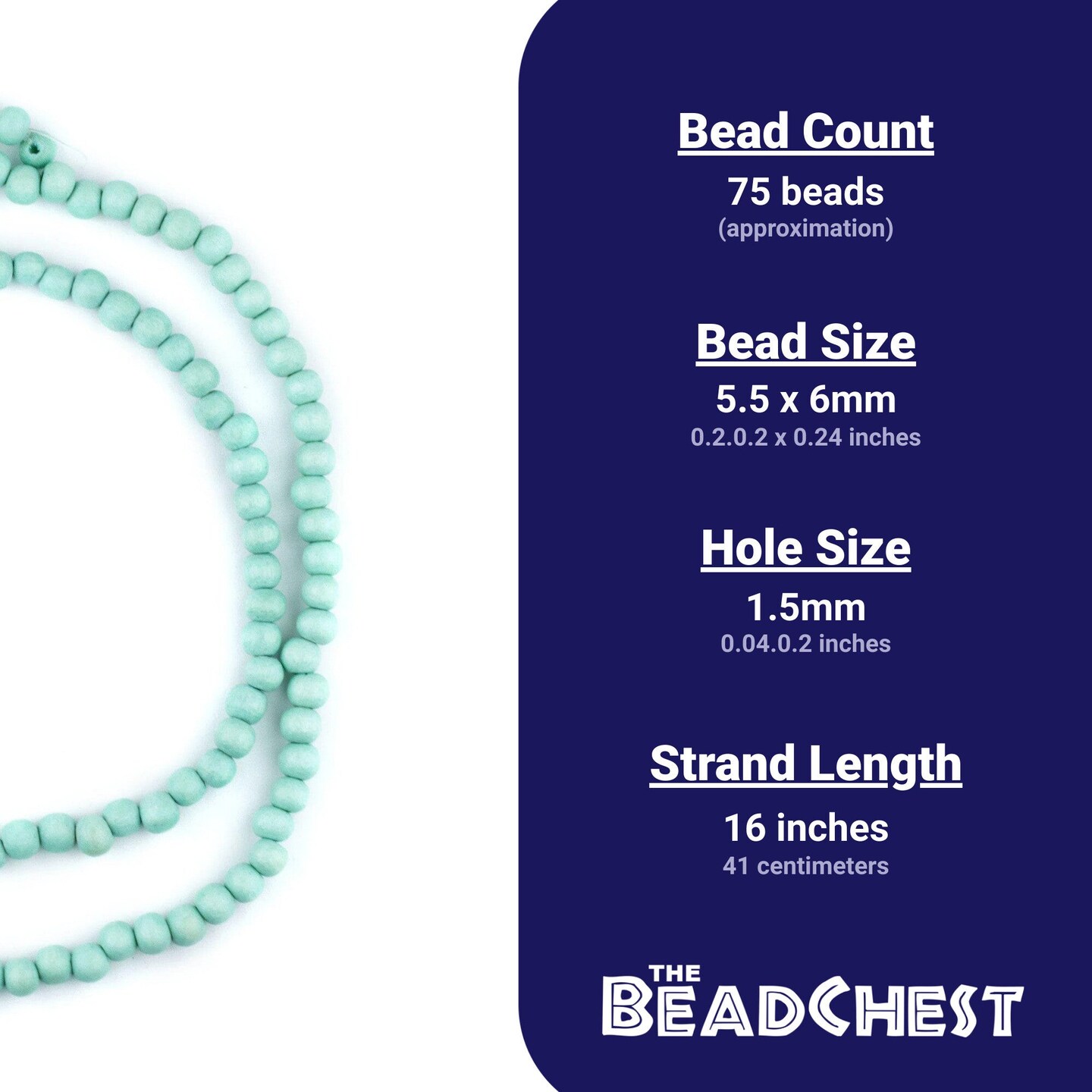 The Bead Chest Pistachio Green Round Natural Wood Beads 6mm 16 Inch Strand