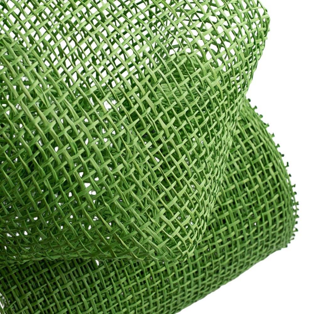10&#x22; Poly Burlap Mesh Ribbon: Lime Green