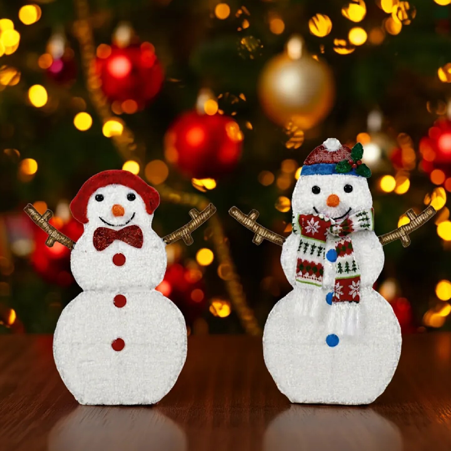 Set of 2 Santa Claus Outdoor Inflatables Lighted Christmas Yard Decorations 42.05cm L x 37cm W x 1.6cm H