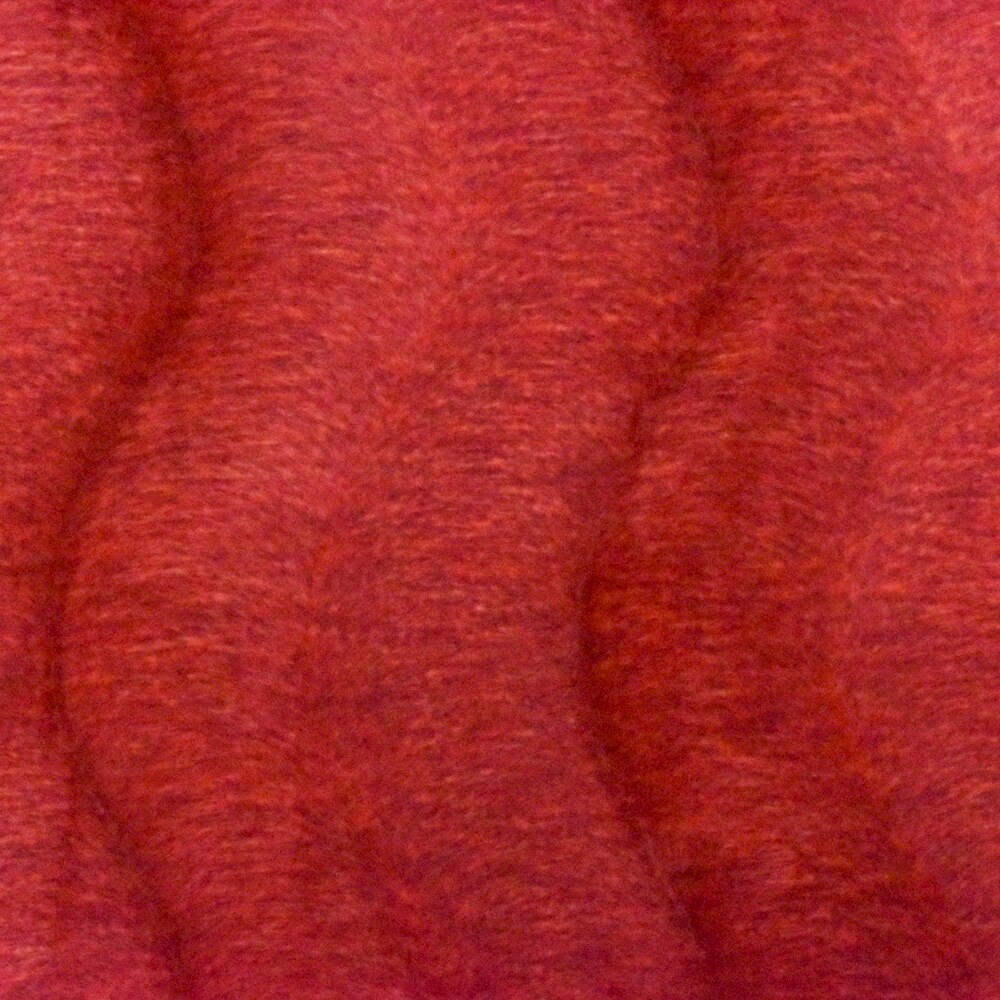 Red-Orange Wave Texture Polyester Faux Fur Knit Fabric By the Yard