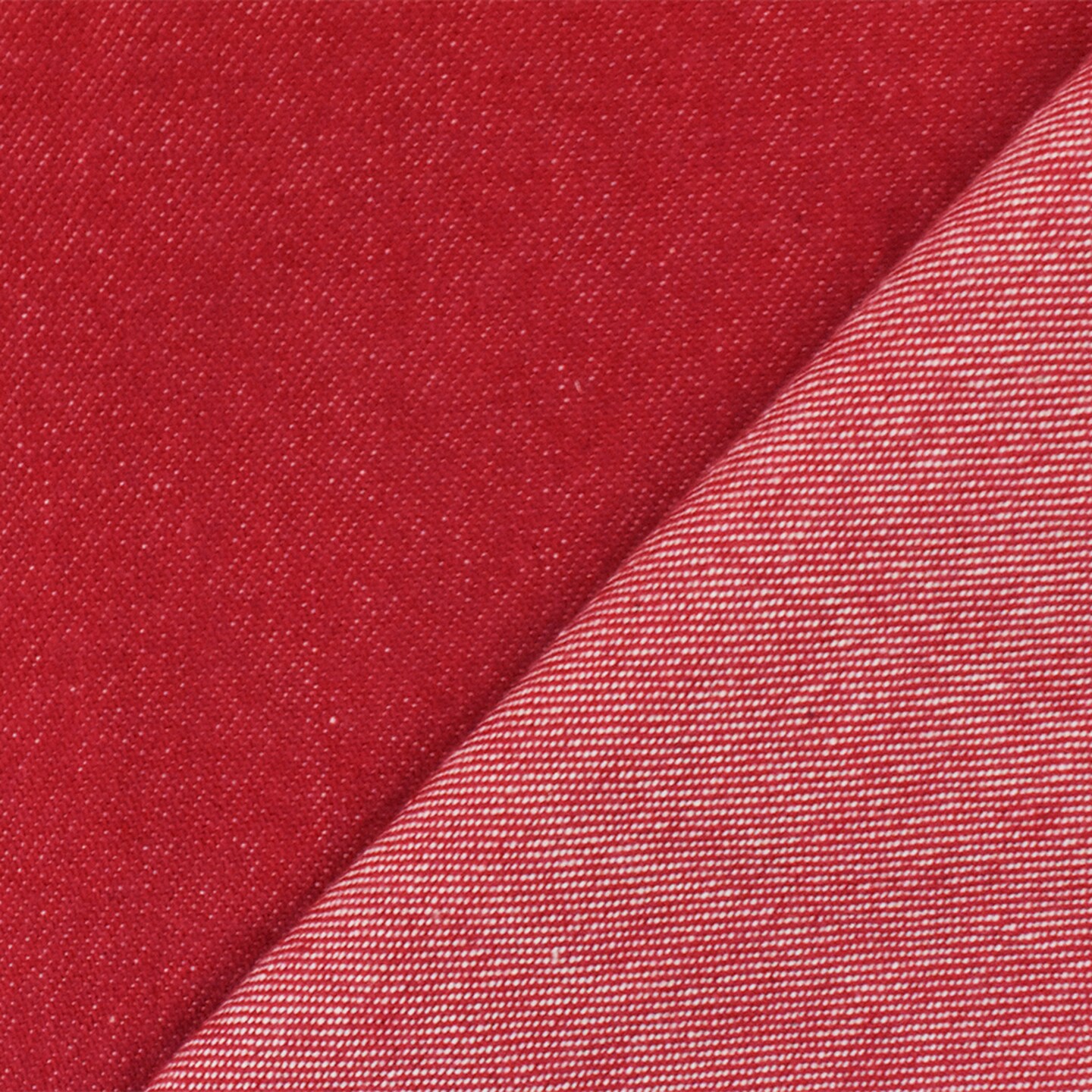 Red 12 oz Famous Maker Stone Washed Cotton Japanese Denim Fabric By the Yard