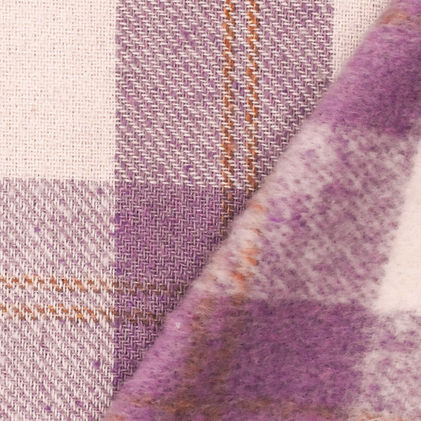 Purple-White-Multi Famous Designer Brushed Woven Jacketing Fabric By the Yard