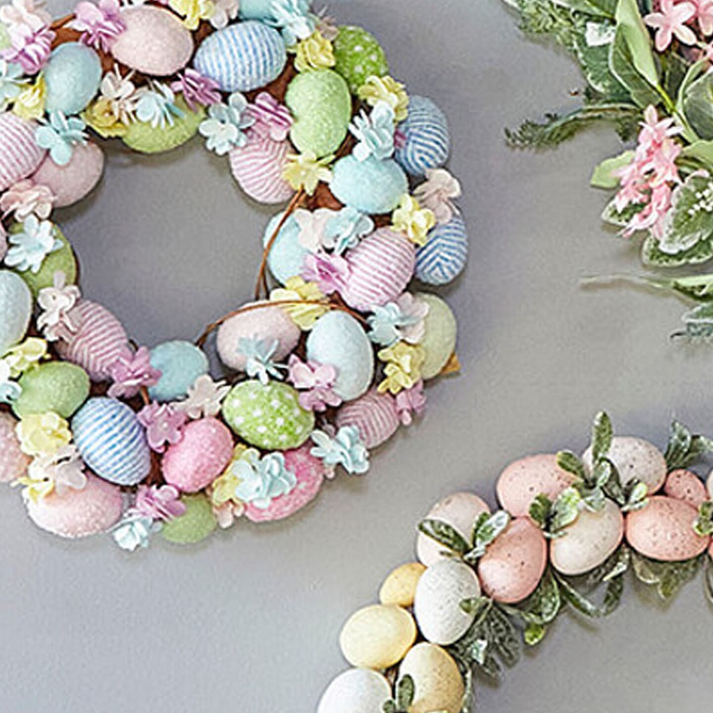 13" Easter Egg Wreath Festive Spring & Easter Door Decor