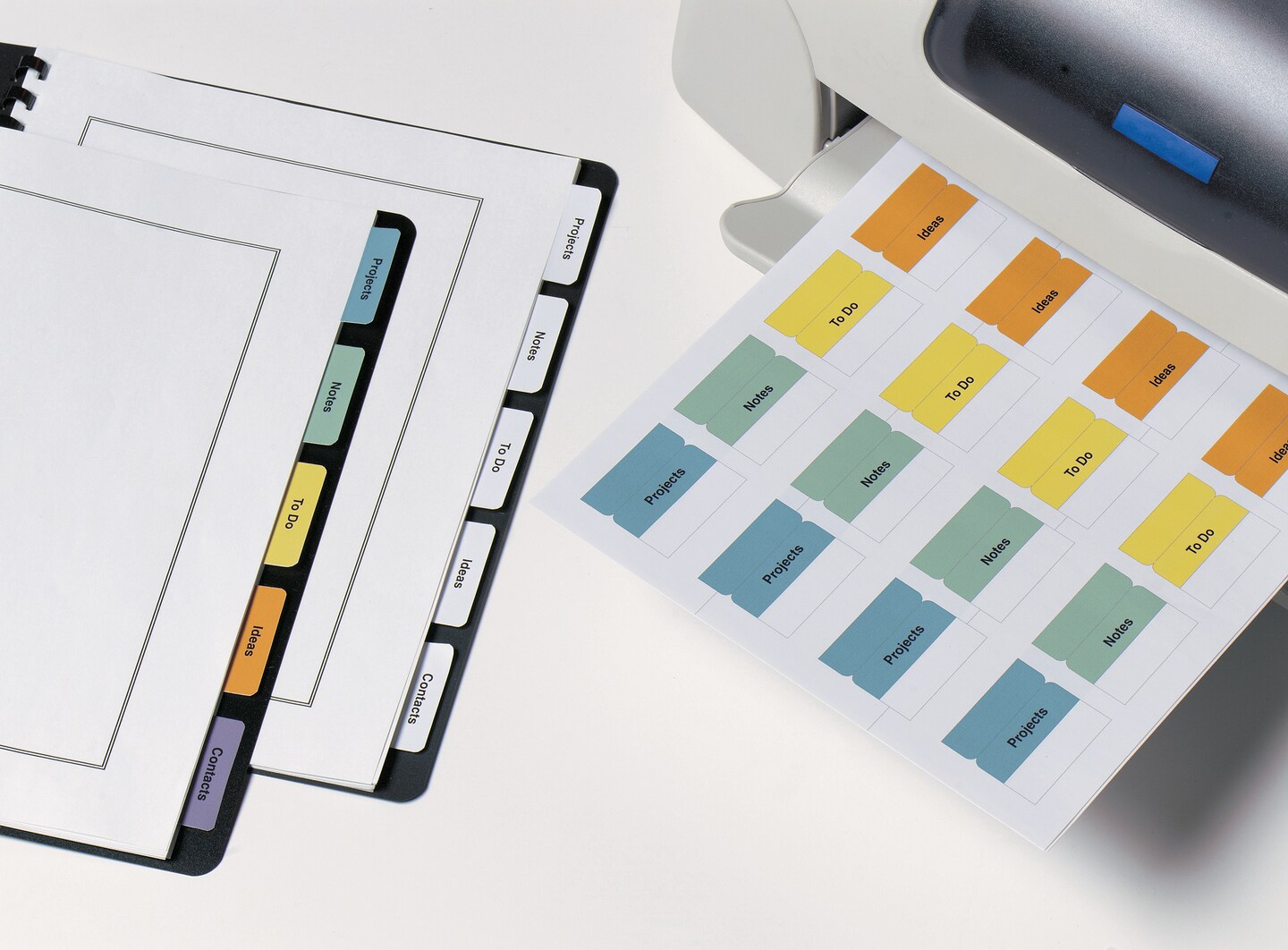 Avery Printable Self-Adhesive Plastic Tabs, 1-3/4", Repositionable Adhesive, White, Pack of 80 (16282)