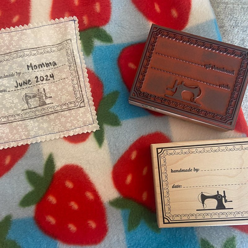 "Handmade By" Fabric Stamp - Personalize Your Handmade Creations!