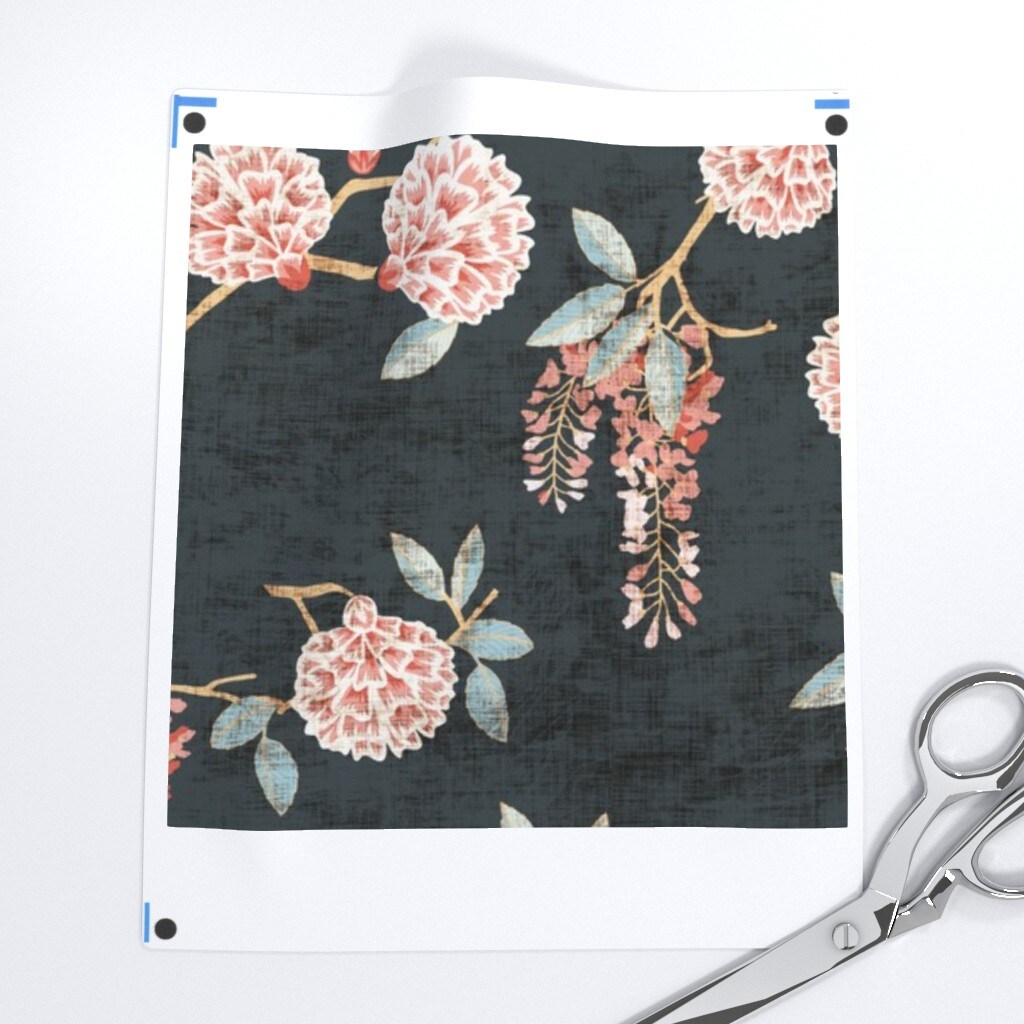 Floral Garden Flower Leaf Bloom Nature Cottagecore Botanical Spring Summer Custom Pre-pasted Wallpaper by Spoonflower Pre-Pasted Wallpaper 2FT Wide