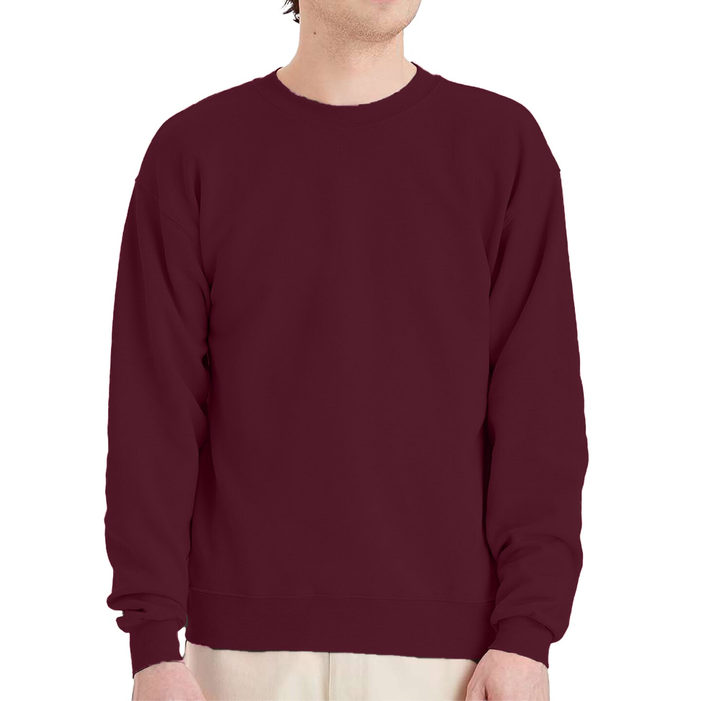 Hanes EcoSmart Unisex Crewneck Sweatshirt P160 Cotton-Poly Blend Fleece for Crafts