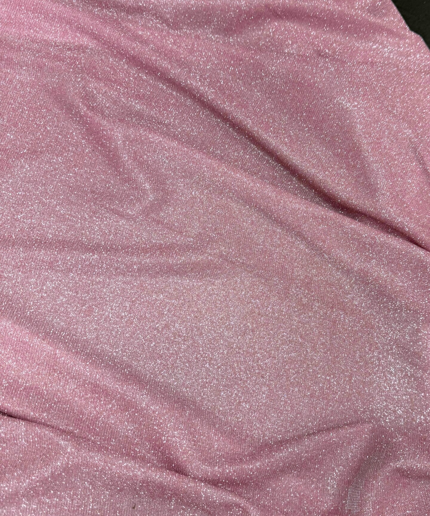 Pink Glitter Lurex Knit Fabric by the Yard, 2 Way Stretch, 60"