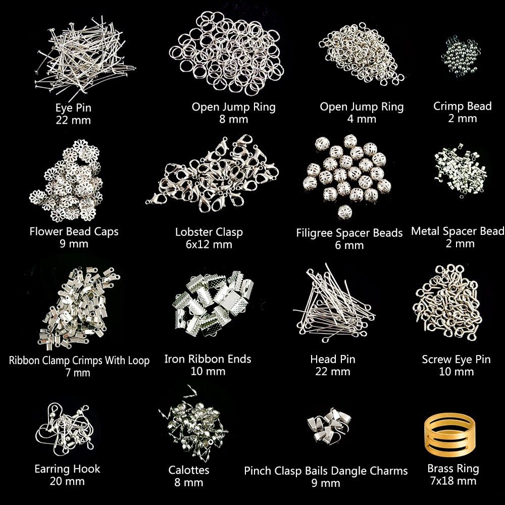 Jewelry Making Kit Starter Set – Jewelry Findings, Beading Wires, Pliers & Tools for DIY Jewelry Making and Repair