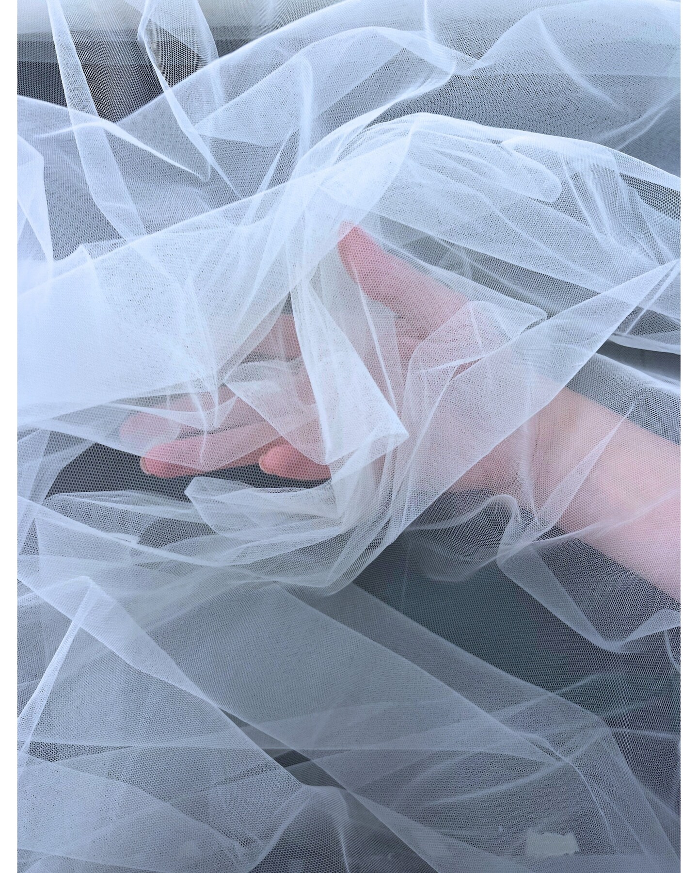 White Nylon Tulle Fabric by the Yard, 63" Wide Soft Stretch Mesh Fabric for Veils, Wedding Dresses, Decor & Sewing
