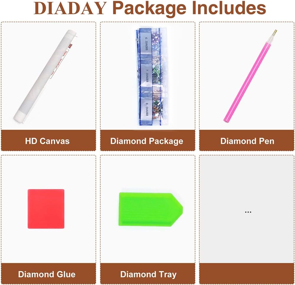 5D Special Shape Diamond Painting Kit for Adults, Women Diamond Art Kits for Beginners, Crystal Rhinestones Craft Art, DIY Home Wall Decor Gift, 12×12 Inches