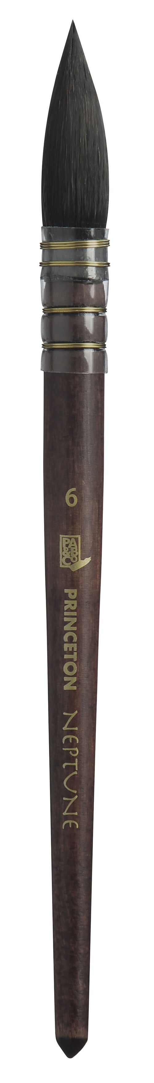 Princeton Series 4750 Neptune Synthetic Squirrel Brush-Short Handle Quill Size 6