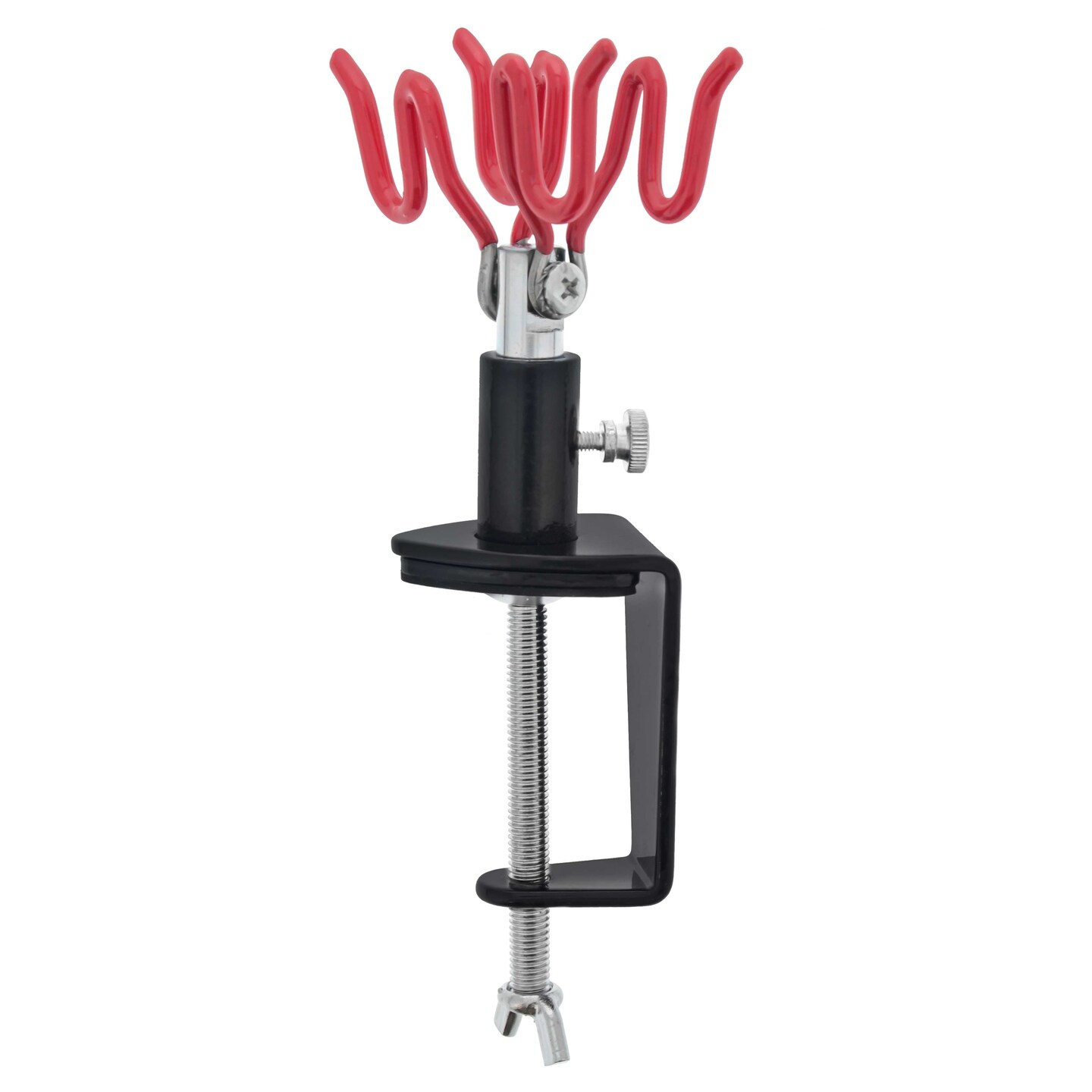 Clamp-On 2-Airbrush Holder Stand - Table/Bench Mount - Airbrush Accessories and Supplies for Garage or Workspace