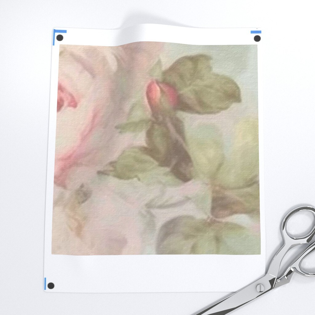 Watercolor Roses Botanical Cabbage Rose Vintage Large Scale Floral Leaves Custom Removable Wallpaper by Spoonflower Peel & Stick Wallpaper 2FT Wide