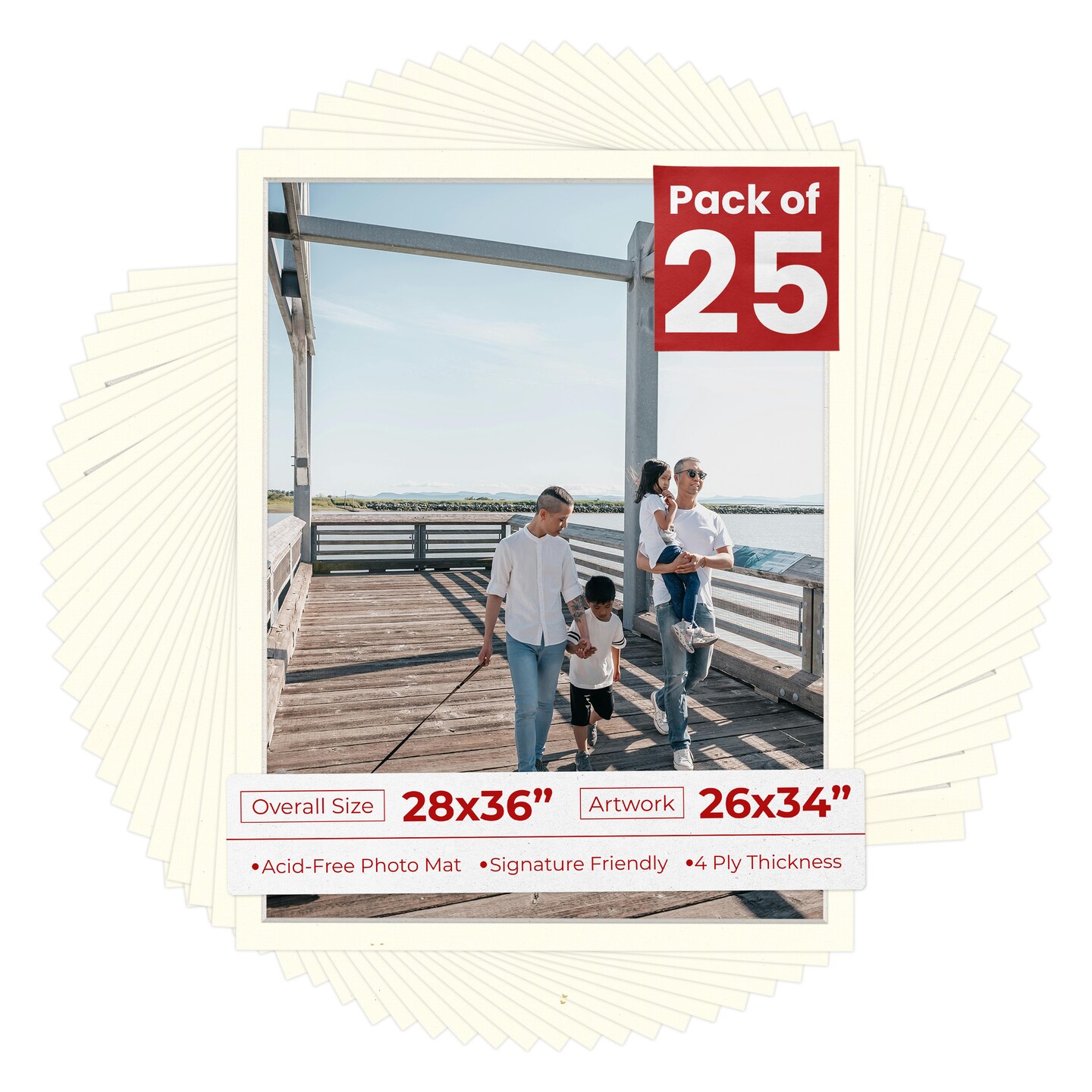 Mojave Sand Beige Mat Board for 28x36 Frames - Fits 26x34 Photos, Color ...