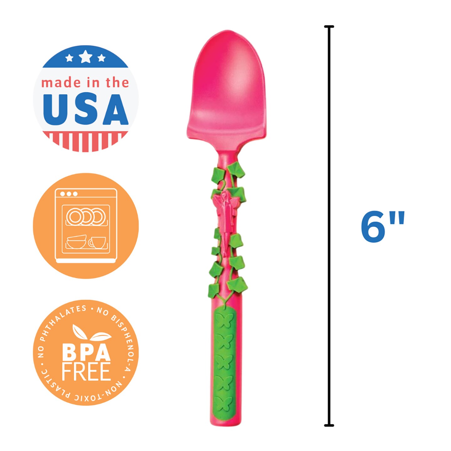 Constructive Eating Set of 3 Garden Fairy Eating Utensils for Kids and Toddlers