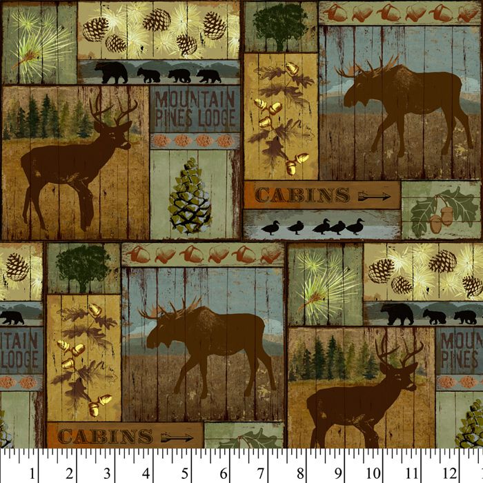 Life in the Woods Anti-Pill Premium No Sew Throw Fleece Fabric Kit