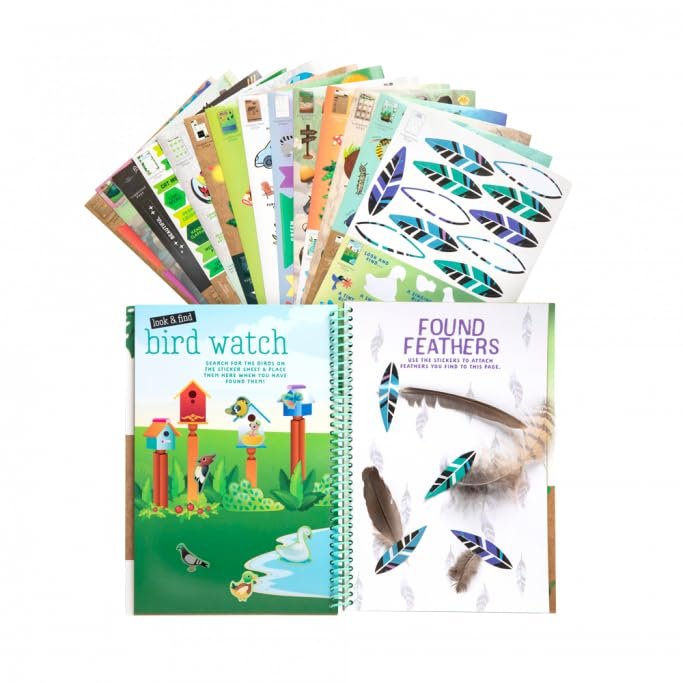 Craft-tastic Scavenger Hunt Journal – 32-Page Nature DIY Craft Kit with 521 Stickers, Outdoor Exploration & Creative Prompts for Kids Ages 6+