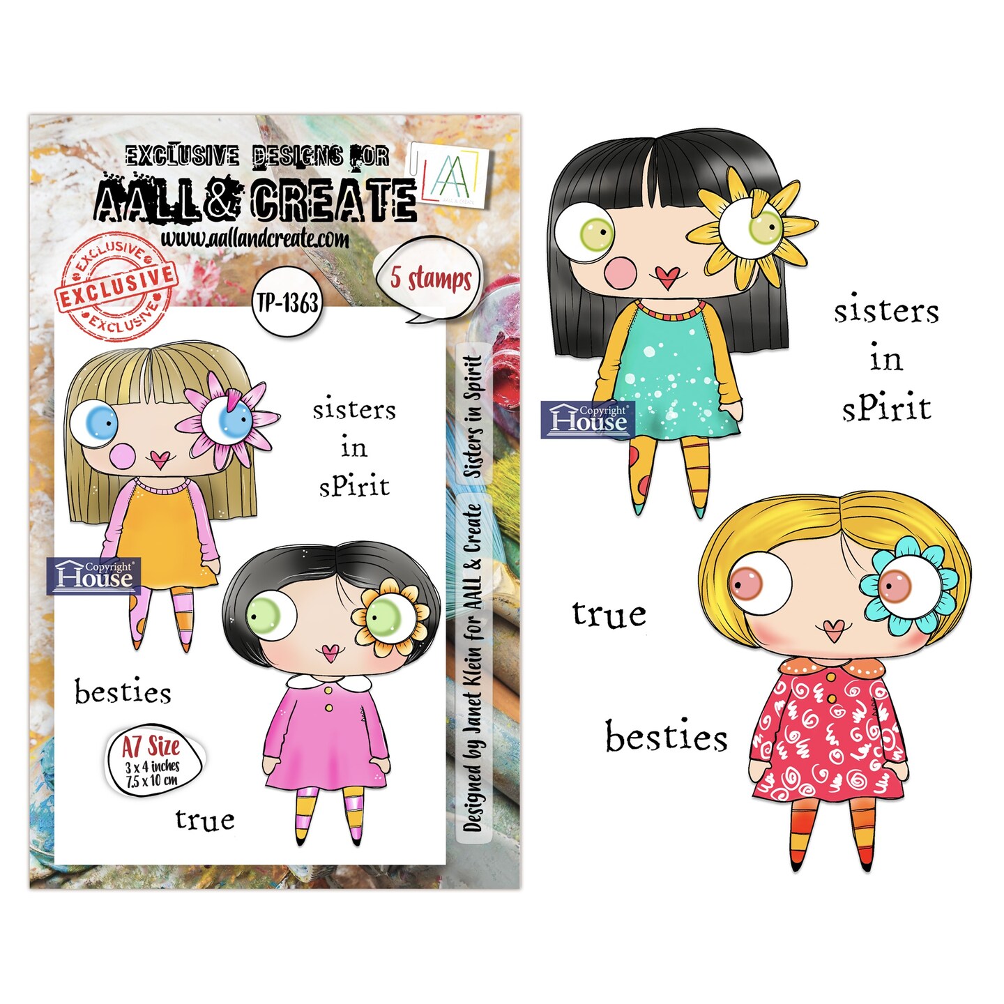 AALL And Create A7 Photopolymer Clear Stamp Set-Sisters in Spirit