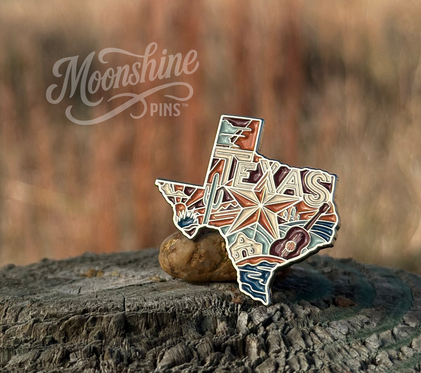 Texas Enamel Lapel Pin, Collectible US State Collection TX Pin 