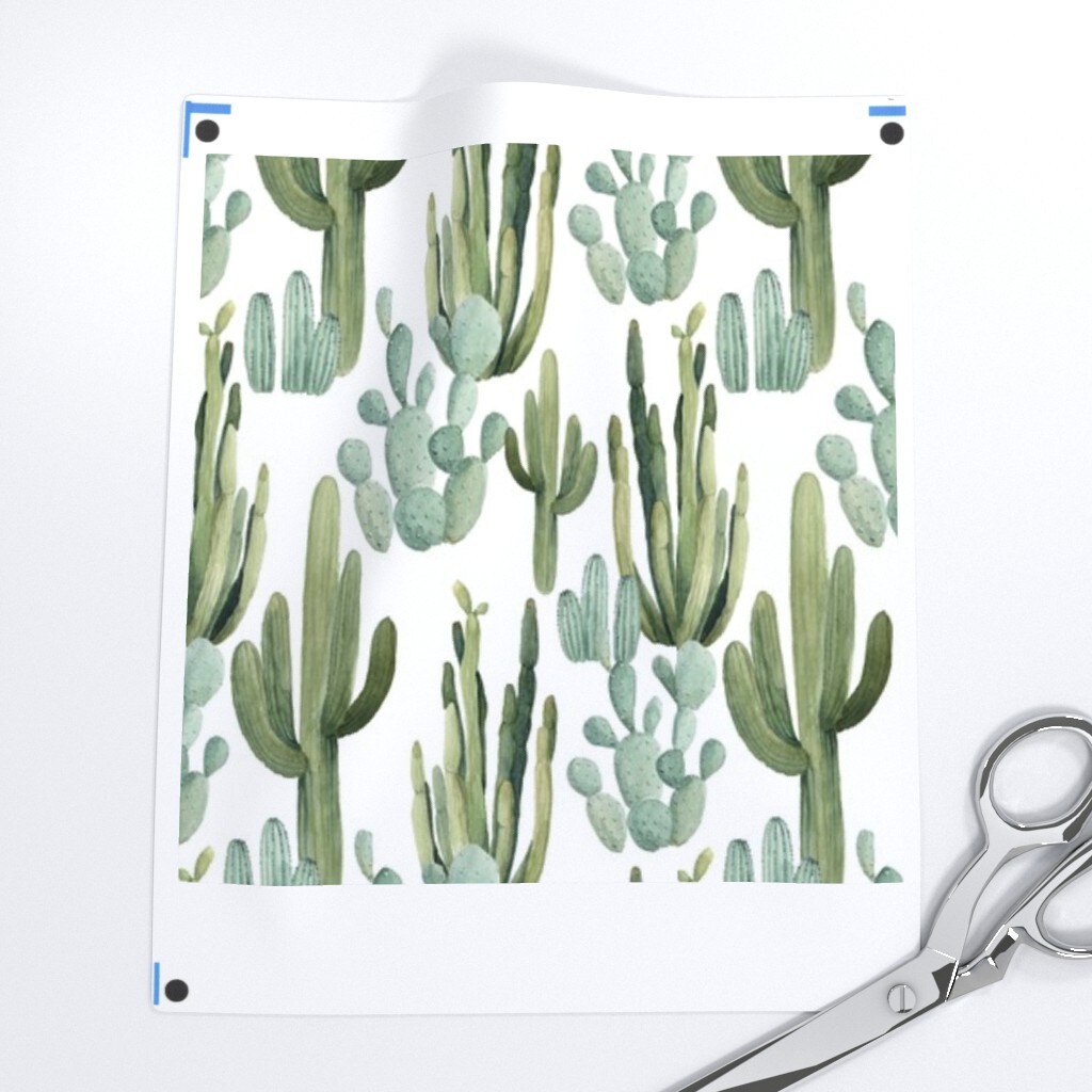 Desert Cactus Greenery Cacti Watercolor Southwestern Boho Nursery Succulents Kid Decor Custom Removable Wallpaper by Spoonflower Peel & Stick Wallpaper 2FT Wide