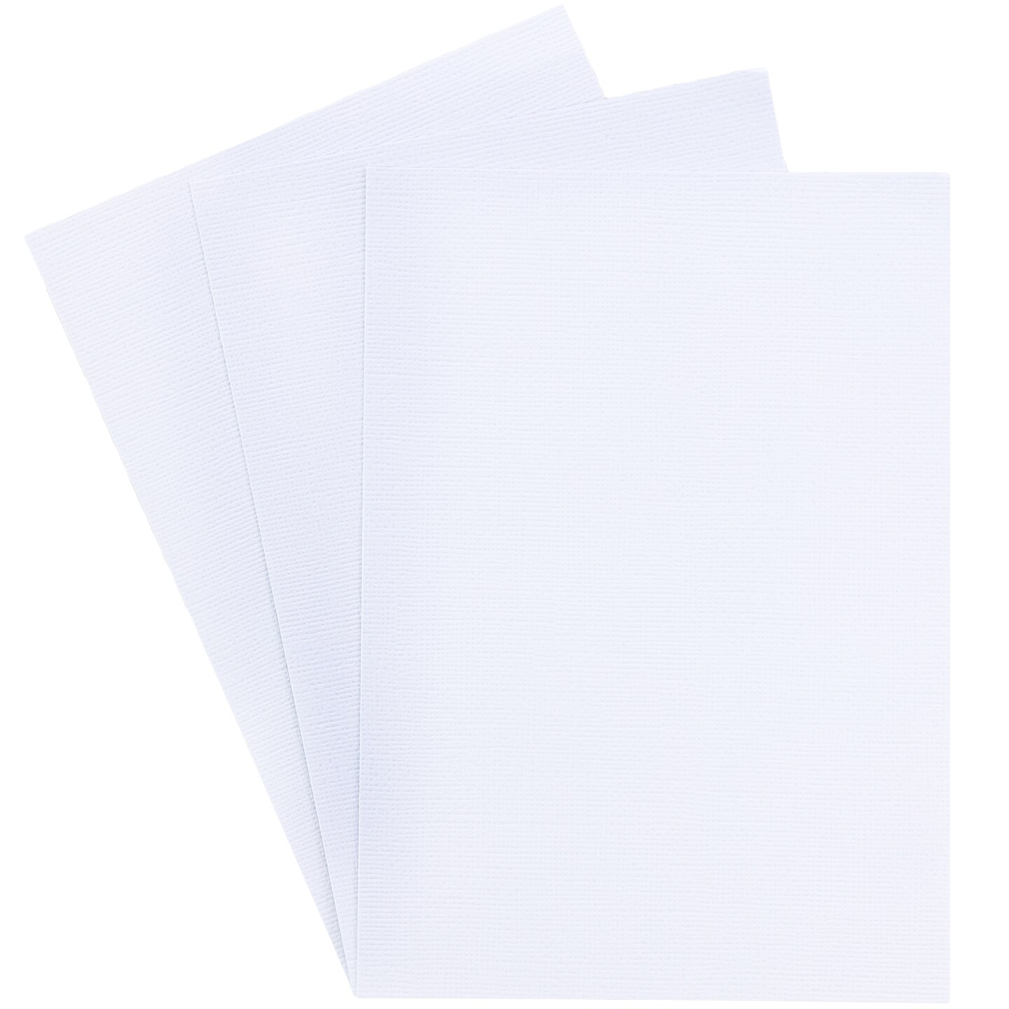 American Crafts 5x7" Textured Cardstock Pack - Solid White, 60 Sheets