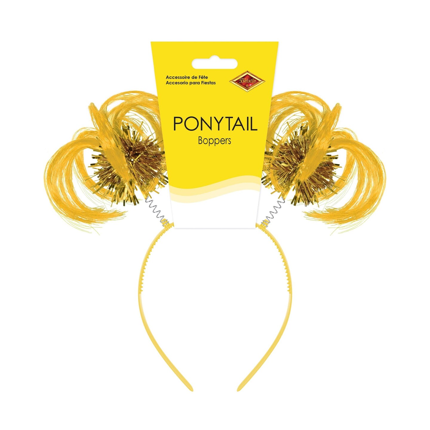 12 Pack Bulk Yellow Ponytail Boppers Headband Spirit  display picture 1