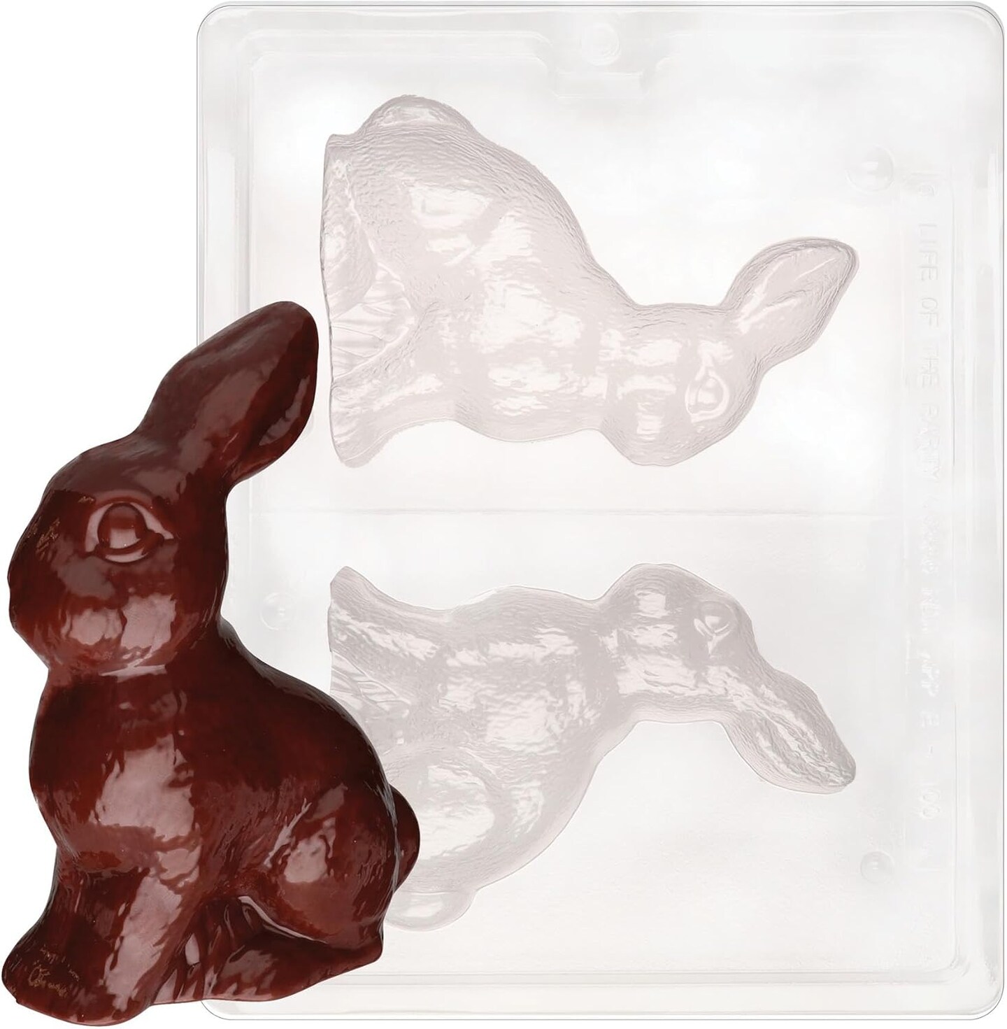 3D Sitting Easter Bunny Chocolate Mold – Classic Chocolate Bunny Mold