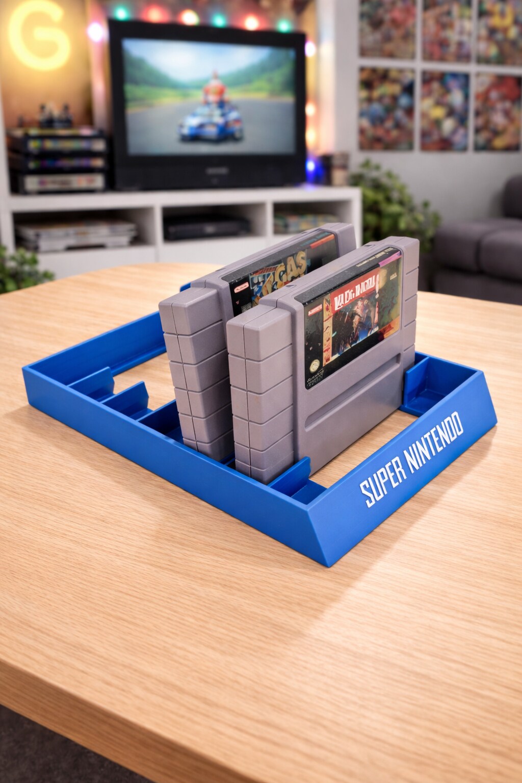 SNES Super Nintendo System Game Stand Cartridge Holder Display Rack 7 ...