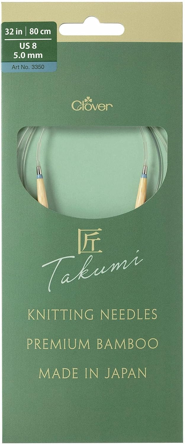 Clover Takumi Pro Bamboo Circular Knitting Needles 16"- US 0-15