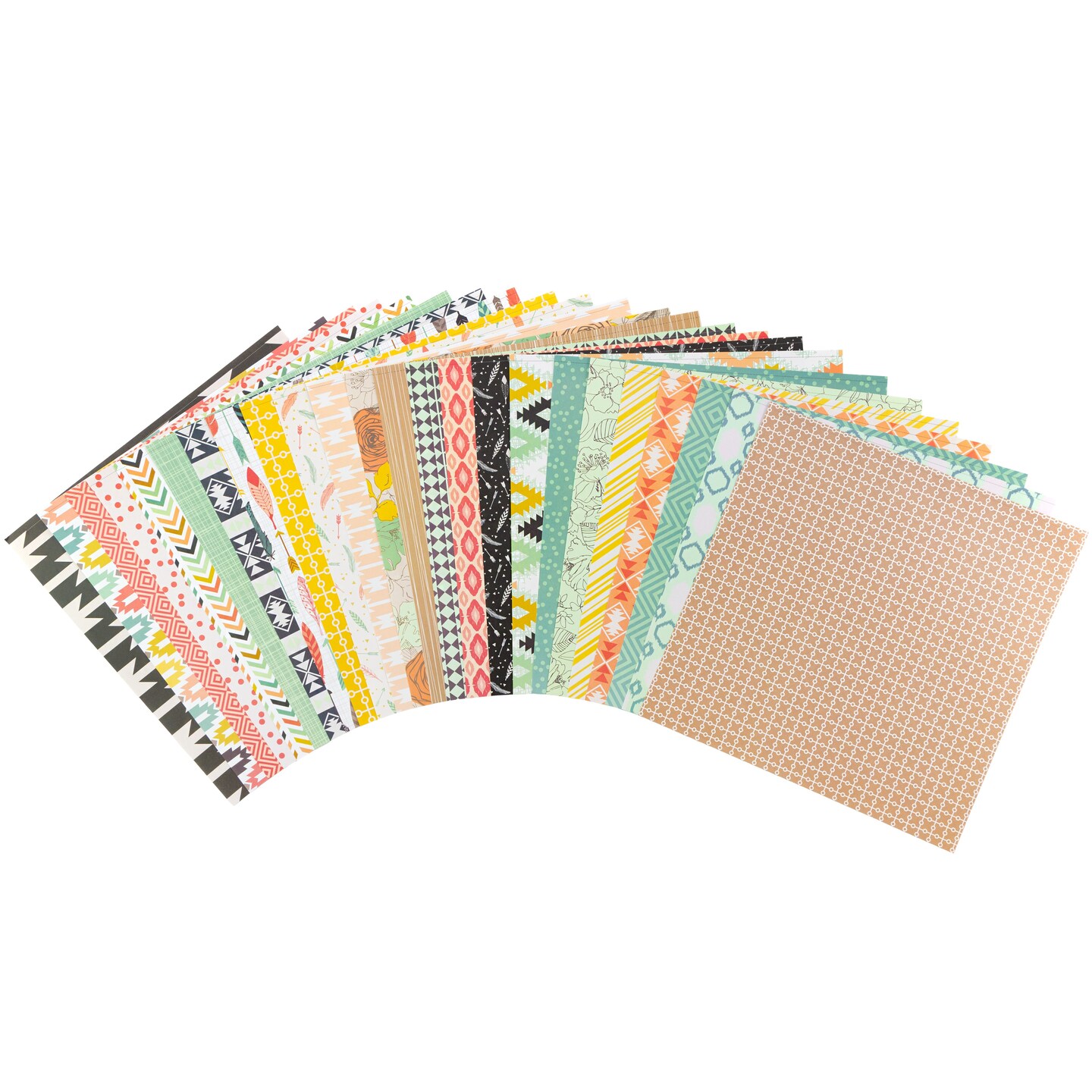 Colorbok 68lb Designer Single-Sided Paper 12"X12" 50/Pkg-Wild & Free, 25 Designs/2 Each