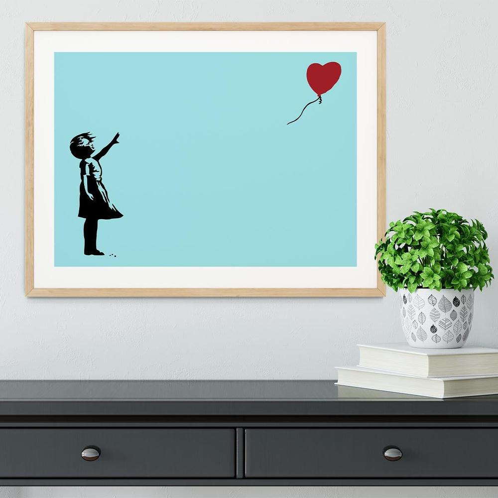 Edge Collections - Framed Banksy Balloon Heart Girl Artwork - 1 Piece