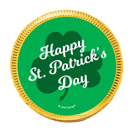 80ct St. Patrick's Day Candy Chocolate Coins Party Favors (80 Pack) - Clover - By Just Candy
