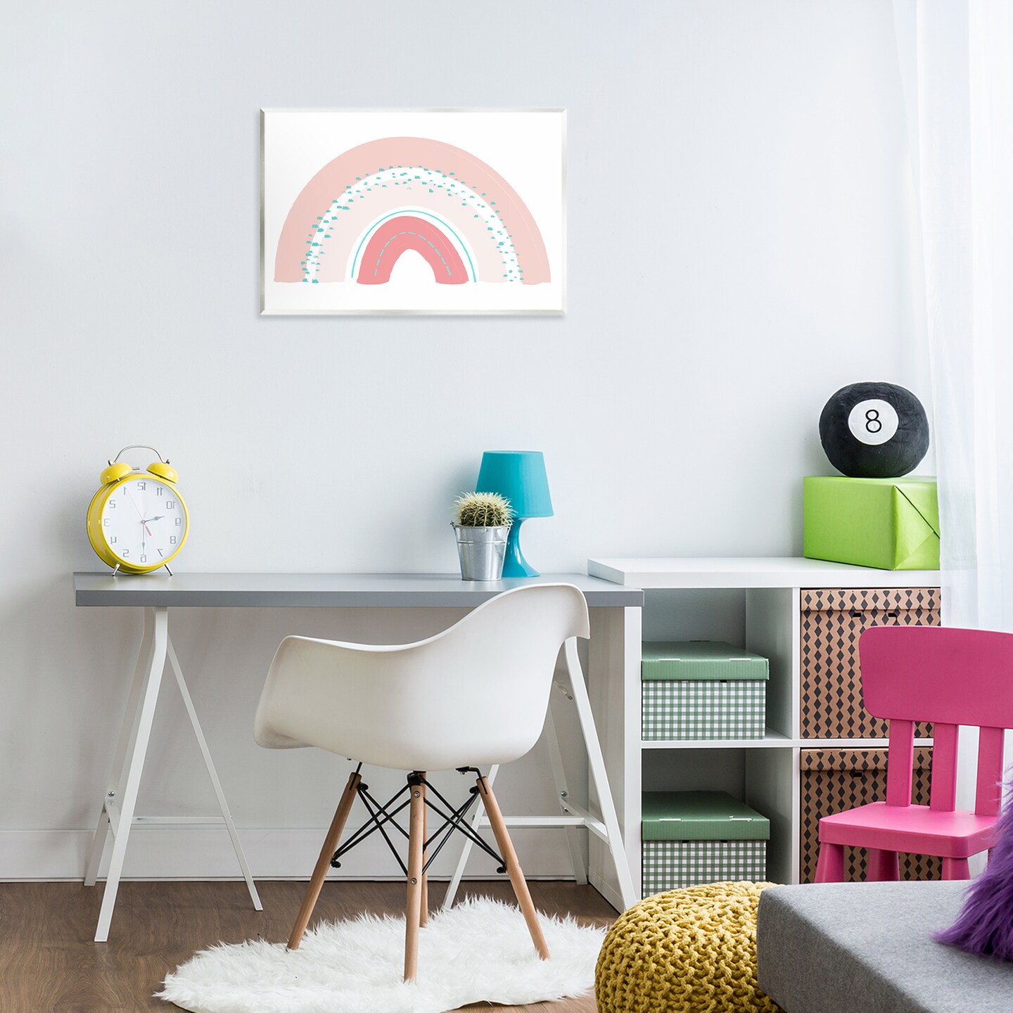 Stupell Industries Pink Rainbow with Speckles Wall Plaque, design by Emily Navas