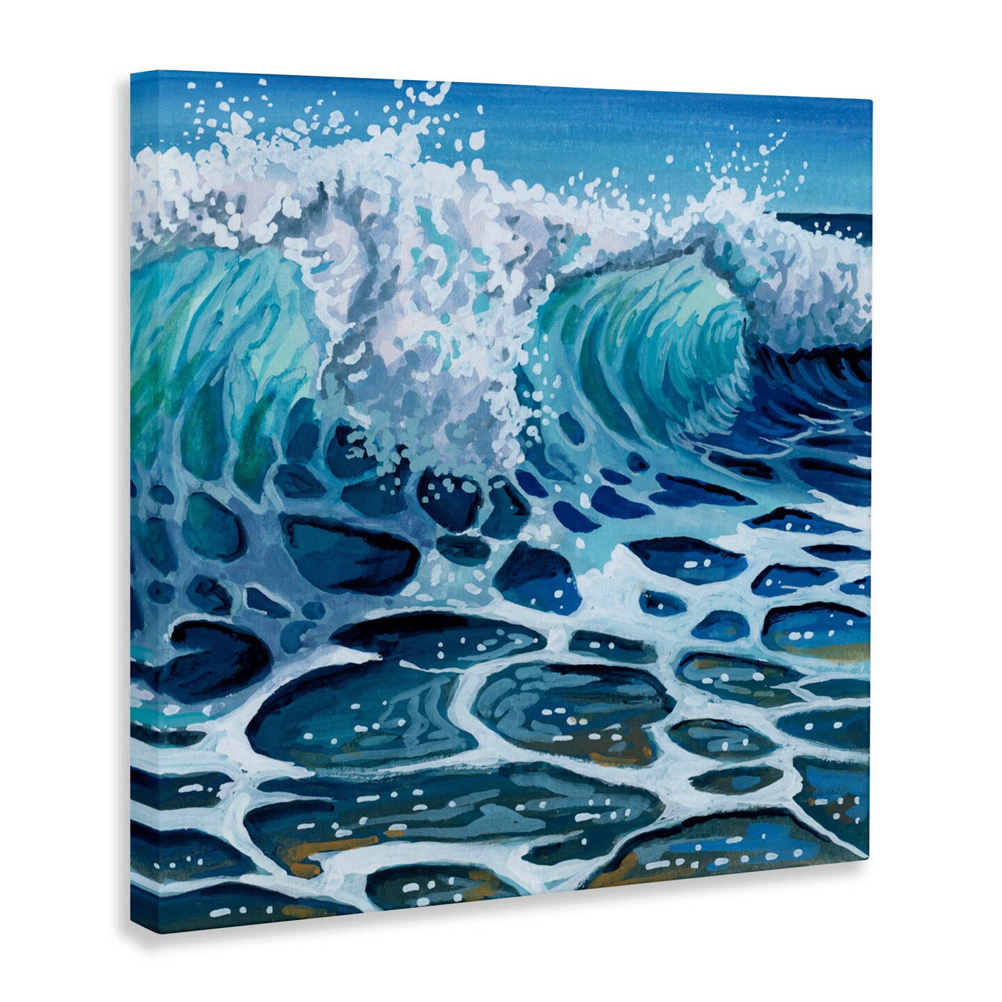 Stupell Industries Strong Crashing Waves on Beach Canvas, design by Kate Jarvik Birch