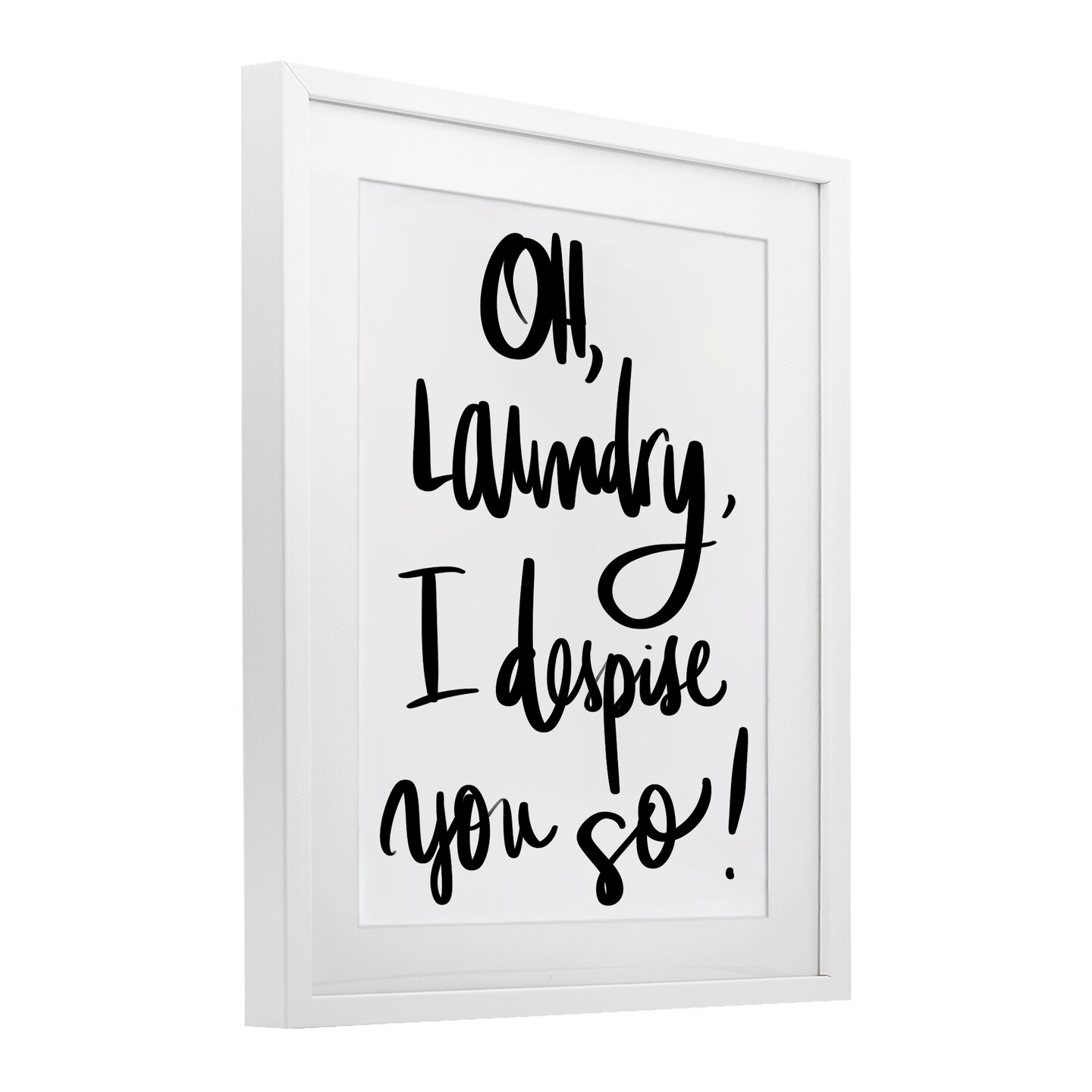 Stupell Industries Laundry I Despise You Framed Print Under Glass, design by SD Graphics Studio