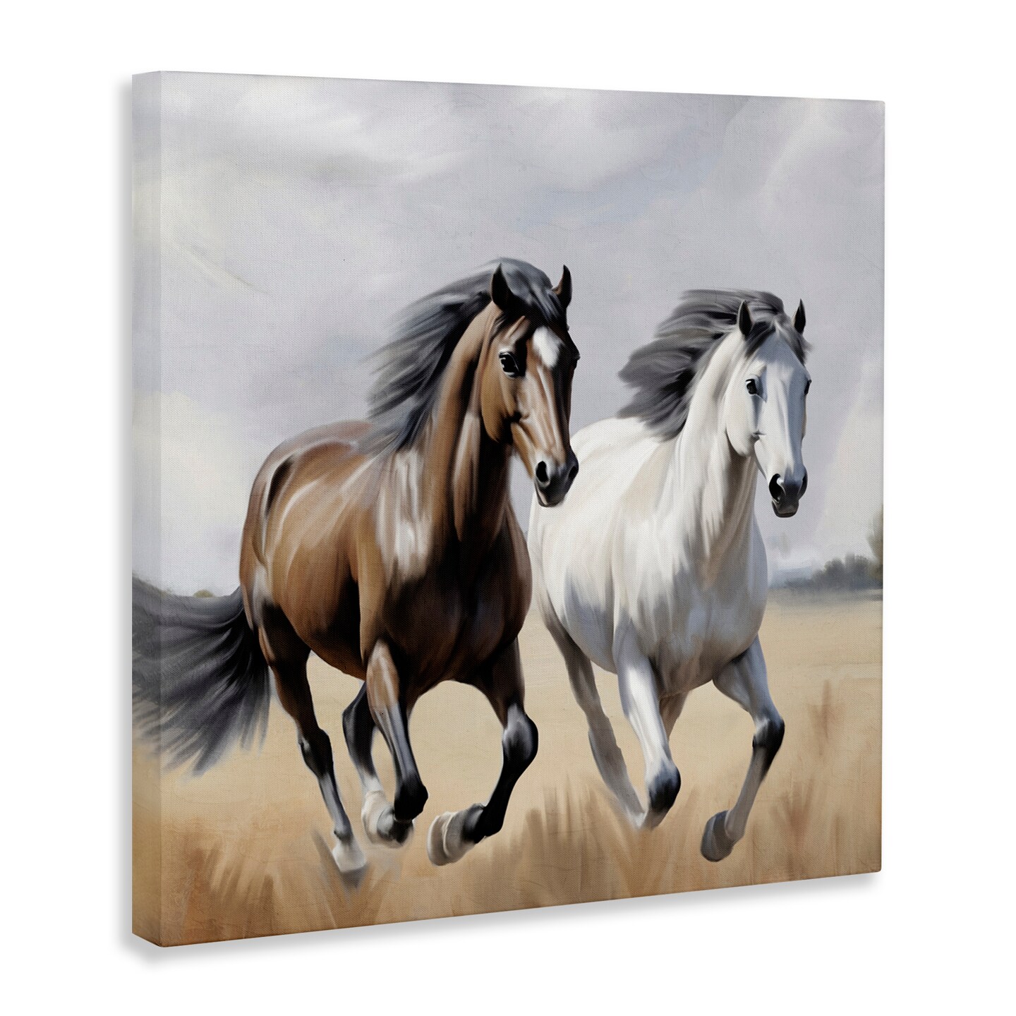 Stupell Industries Wild Run Twin Horses Canvas, design by Kim Allen