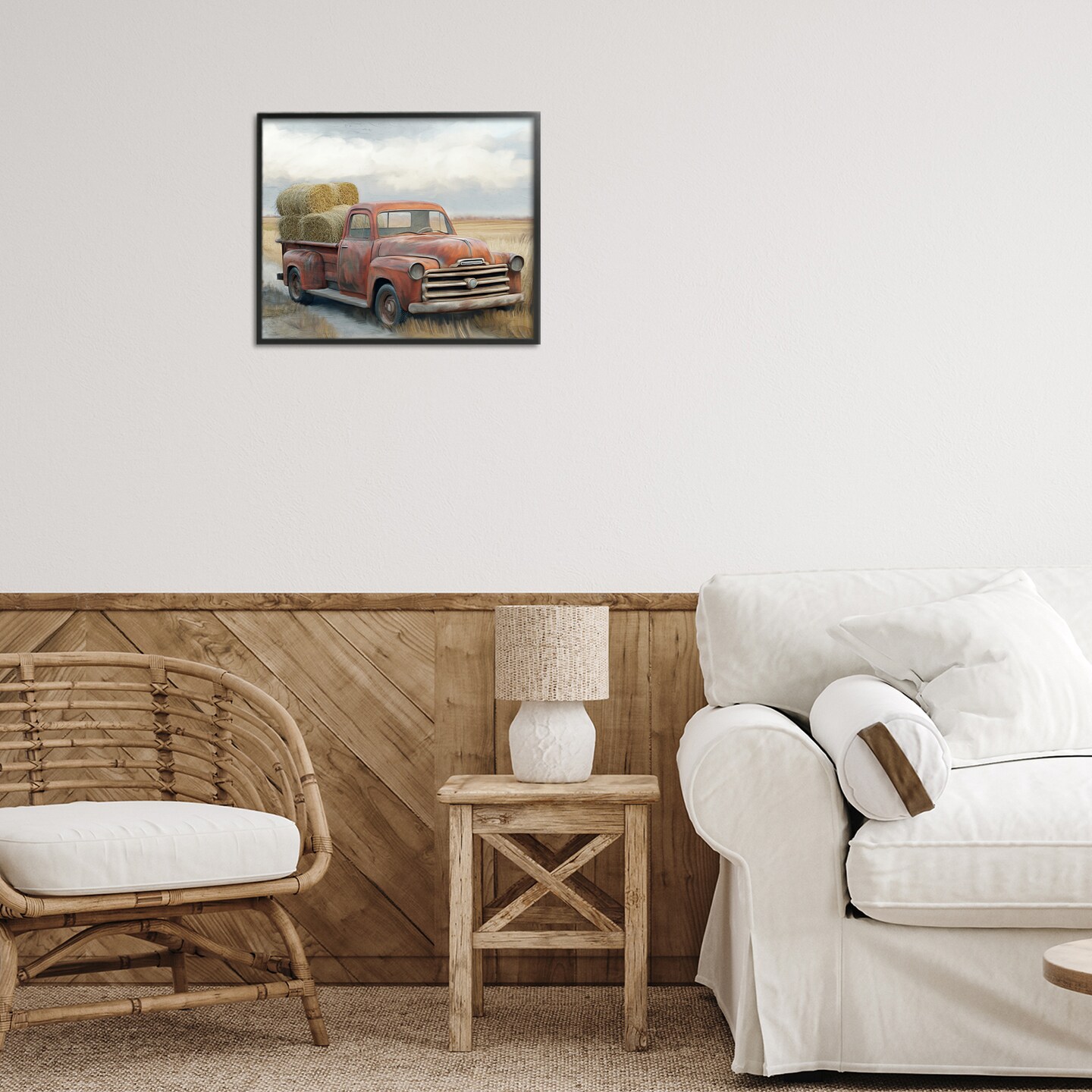 Stupell Industries Hay Time Farm Truck Load Framed Giclee, design by Kim Allen