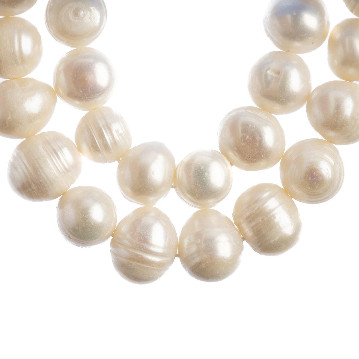 John Bead Earth's Jewels Freshwater Pearls Potato 10-12mm-White