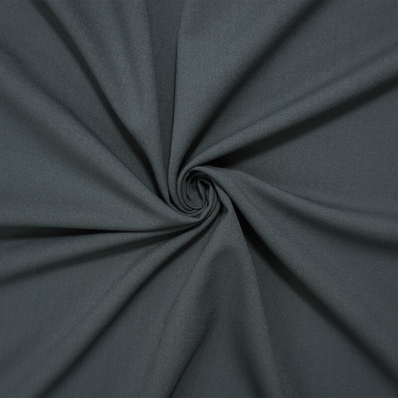 Deep Gray Poly Rayon Spandex Stretch Solid Woven Suiting Fabric By the Yard