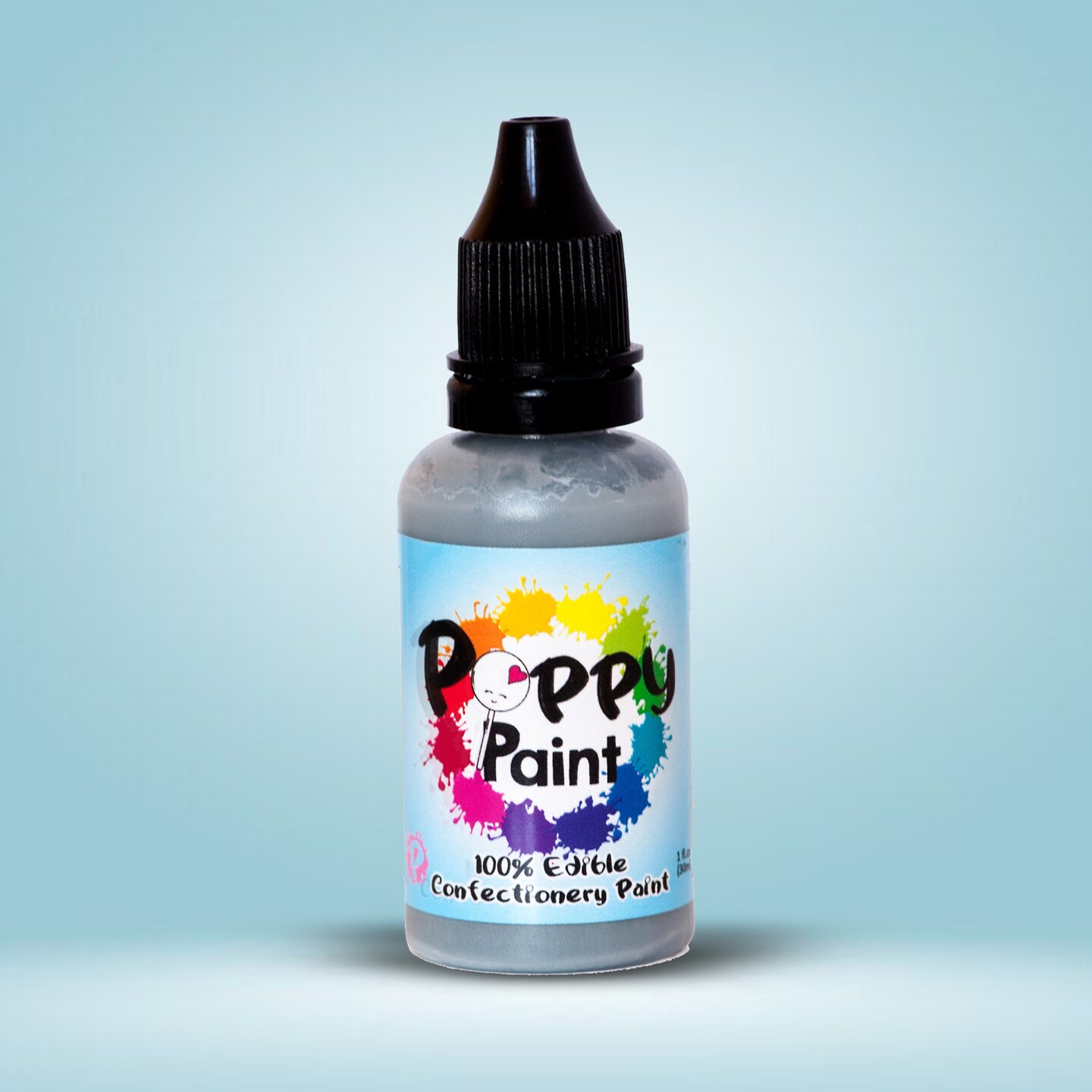 Poppy Paint Gray Edible Food Color for Cake Decorating and Chocolate