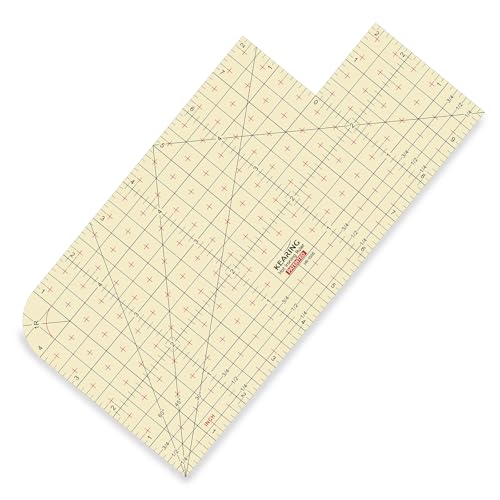 Kearing&#xAE; Hot Hem Ruler for Sewing, Patented Heat Resistant Non-Slip Hot Ironing Ruler for Measure, Mark, Fold, Press with Dry or Steam Iron