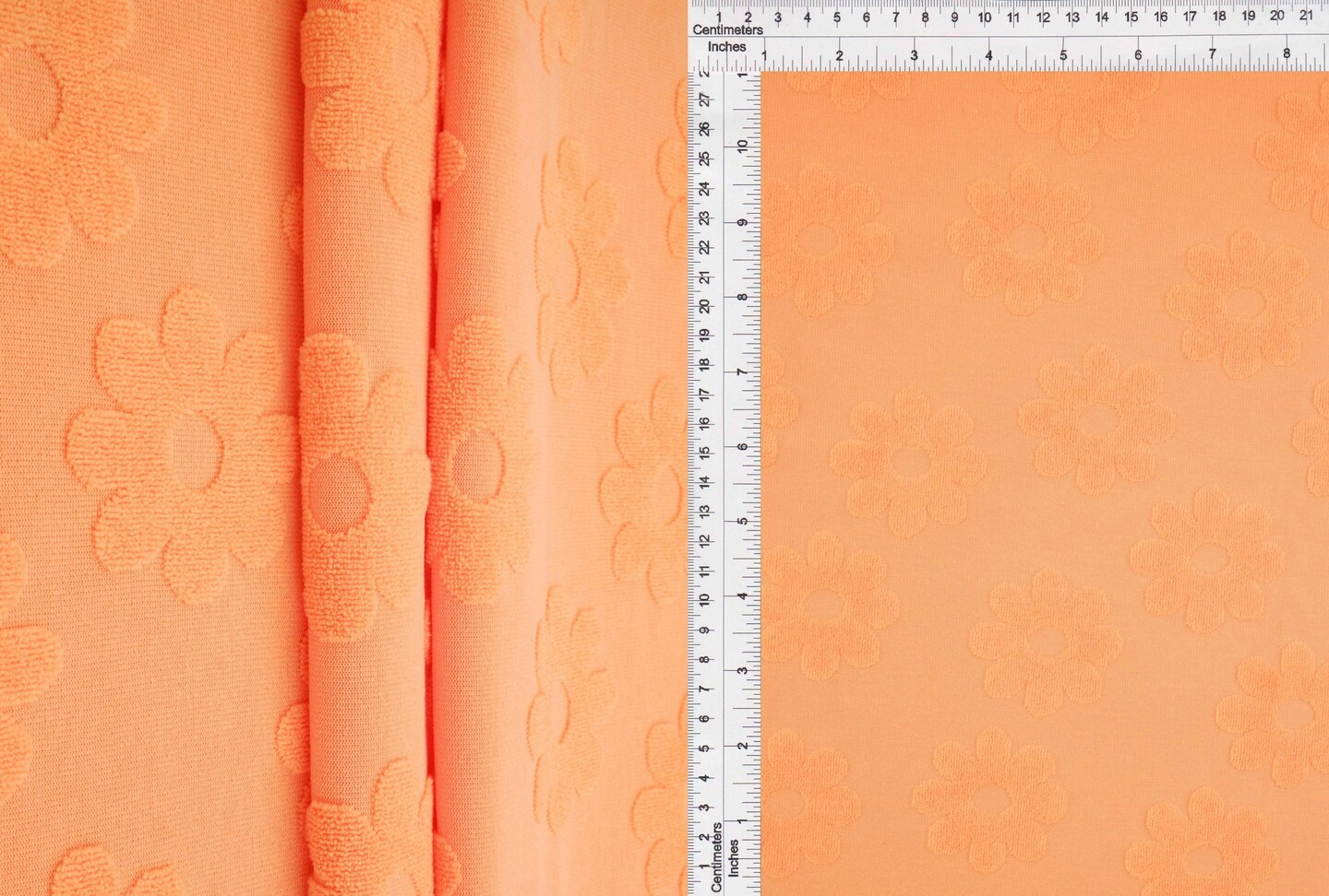 1 Yard Floral Jacquard Towel Knit Fabric 58/60 Inch Wide for Towels & Home Accessories