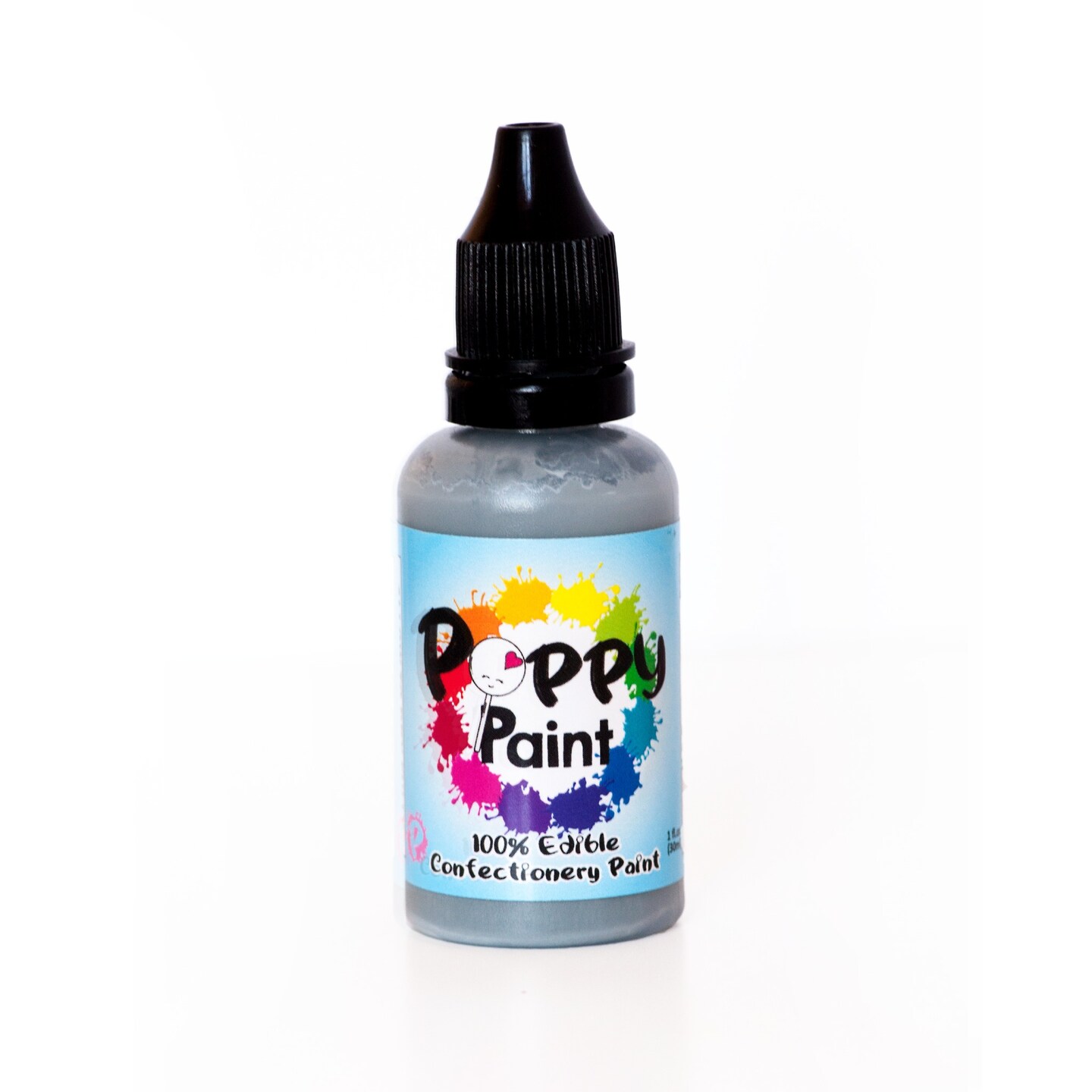 Poppy Paint Gray Edible Food Color for Cake Decorating and Chocolate