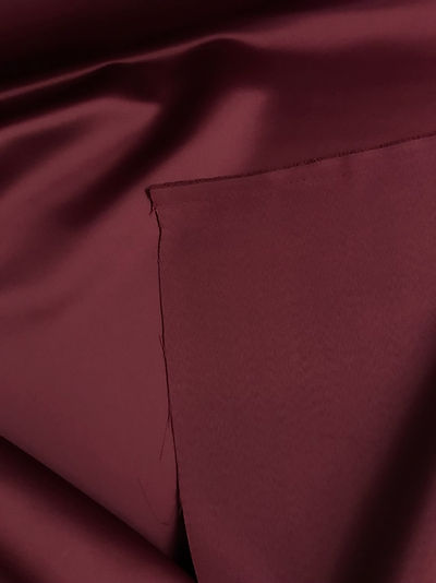 1 Yard Burgundy Dull Satin Fabric 58/59&#x22; Wide Matte Polyester